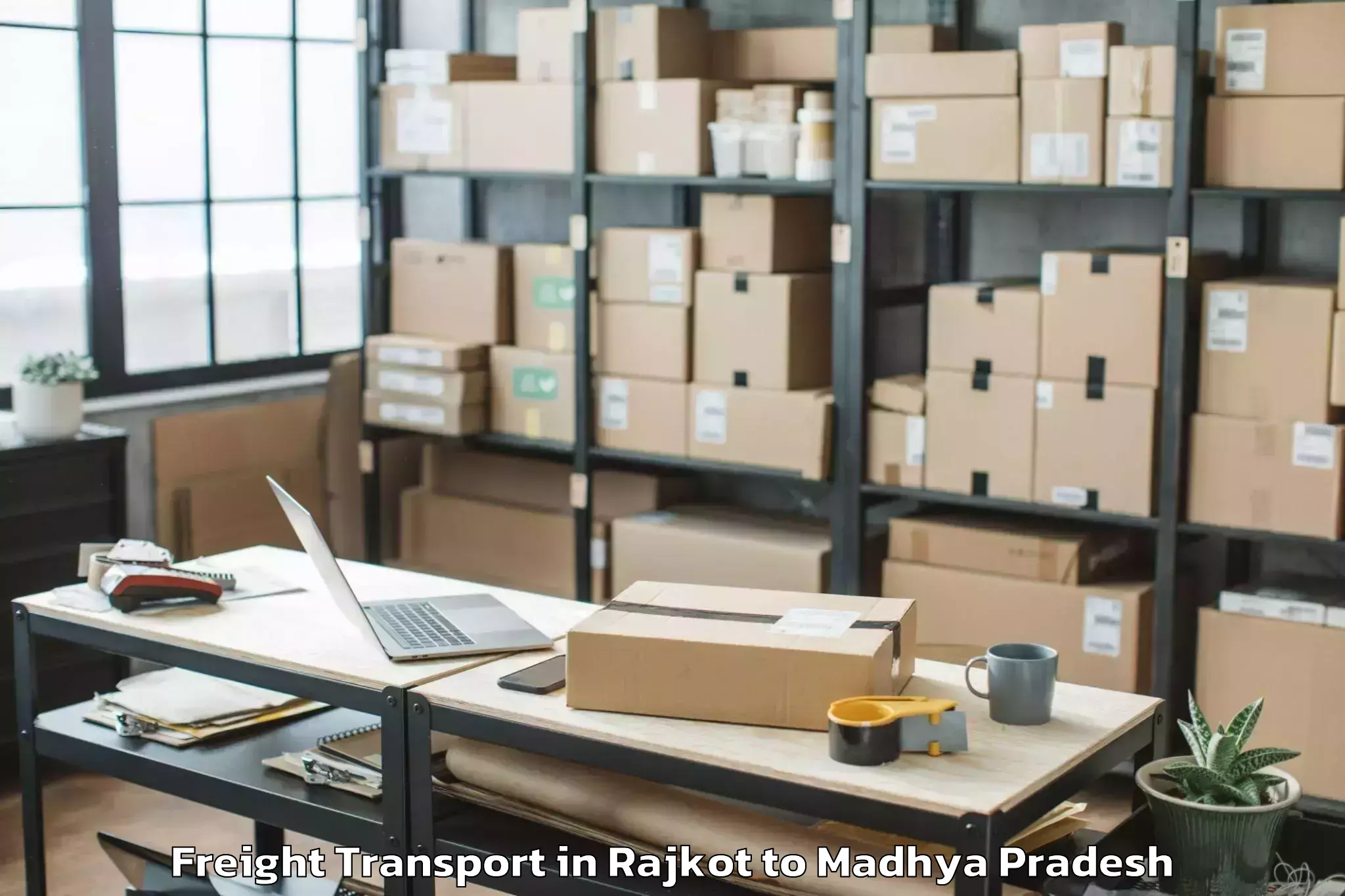 Book Rajkot to Narwar Freight Transport Online